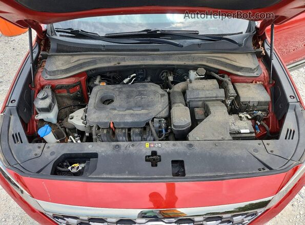 5NMS23AD5KH130168 2019 HYUNDAI SANTA Orange Widok komory silnika