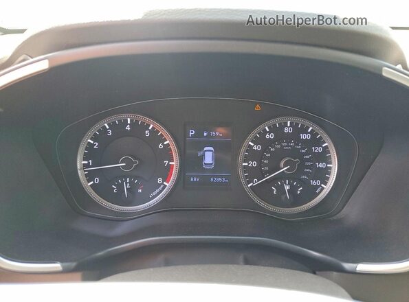 5NMS23AD5LH181591 2020 HYUNDAI SANTA Black Вид щитка приладів