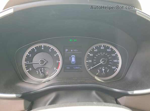 5NMS23AD7KH036017 2019 HYUNDAI SANTA Серый Вид щитка приборов