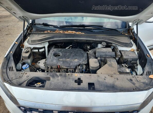 5NMS23AD7KH064335 2019 HYUNDAI SANTA White Widok komory silnika