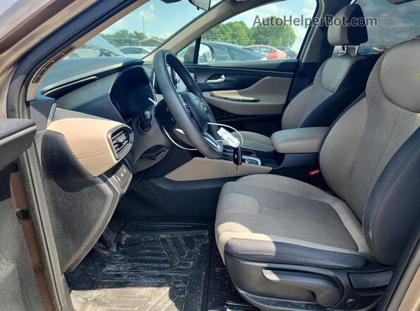 5NMS23AD7LH180233 2020 HYUNDAI SANTA Tan Vista interior delantera