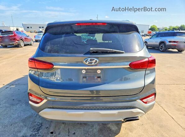 5NMS23AD8KH099644 2019 HYUNDAI SANTA Gray Rear view