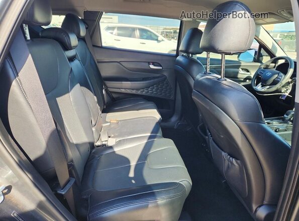 5NMS23AD8KH099644 2019 HYUNDAI SANTA Gray Rear seats view