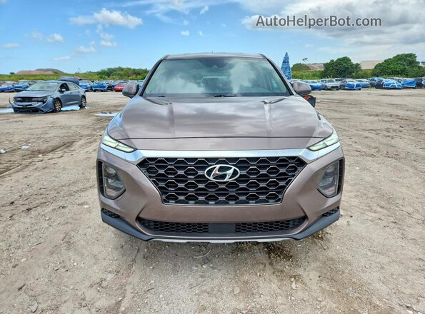 5NMS23AD8KH130861 2019 HYUNDAI SANTA Brown Widok z przodu