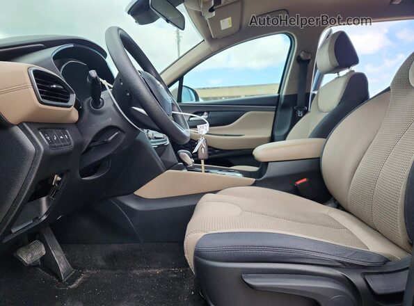 5NMS23AD8KH130861 2019 HYUNDAI SANTA Brown Widok wnętrza z przodu