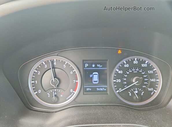 5NMS23AD8KH130861 2019 HYUNDAI SANTA Brown Widok zestawu wskaźników