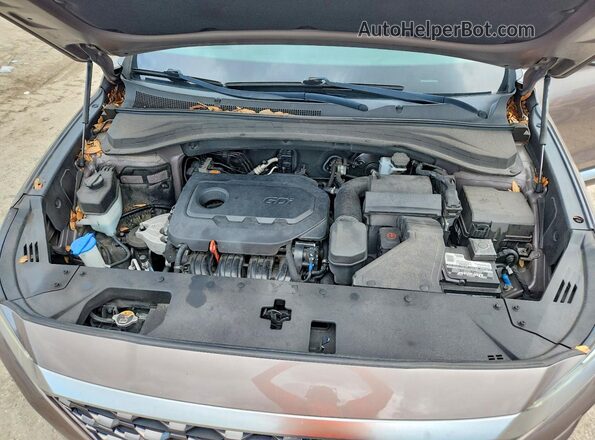 5NMS23AD8KH130861 2019 HYUNDAI SANTA Brown Widok wnętrza z tyłu