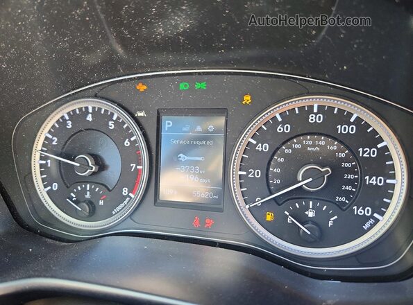 5NMS23ADXKH060411 2019 HYUNDAI SANTA Silver Սարքավորումների վահանակի տեսք