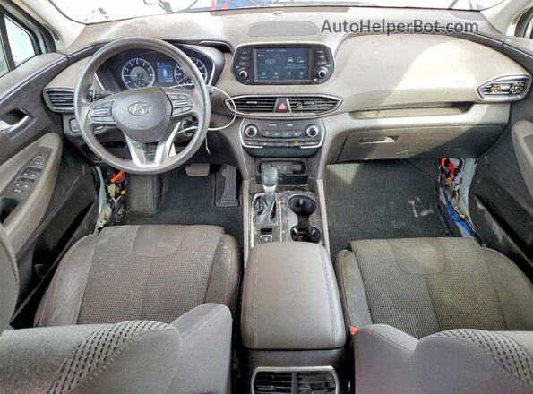 5NMS23ADXKH081307 2019 HYUNDAI SANTA Silver Առջևի վահանակի տեսք