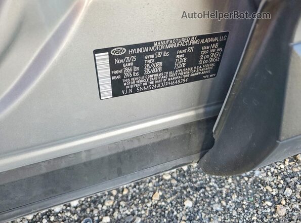 5NMS24AJ7PH648284 2023 HYUNDAI SANTA Серебряный Вид подкапотного пространства