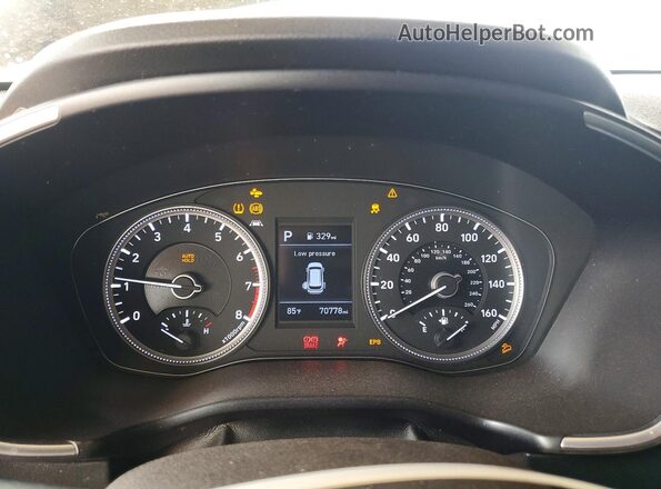5NMS2CAD1KH033971 2019 HYUNDAI SANTA Black Widok zestawu wskaźników