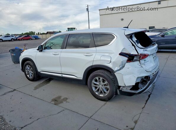 5NMS2CAD1KH129907 2019 HYUNDAI SANTA White Trasero izquierdo
