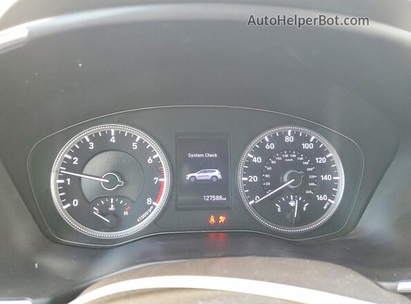 5NMS2CAD1KH129907 2019 HYUNDAI SANTA White Vista del cuadro de instrumentos