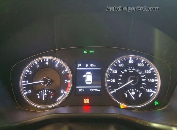 5NMS2CAD2KH002308 2019 HYUNDAI SANTA Gray Instrument cluster view