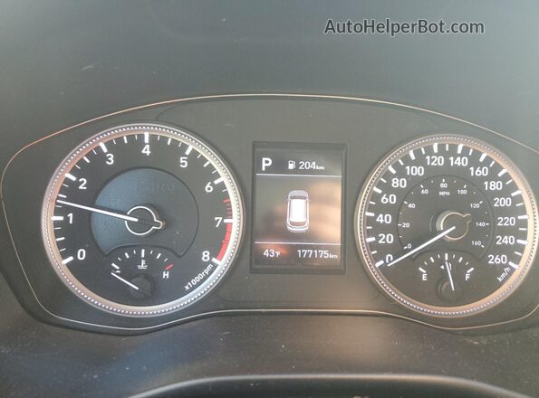 5NMS2CAD2KH025913 2019 HYUNDAI SANTA White Widok zestawu wskaźników