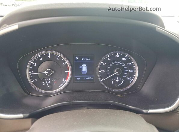 5NMS2CAD2KH117331 2019 HYUNDAI SANTA White Instrument cluster view