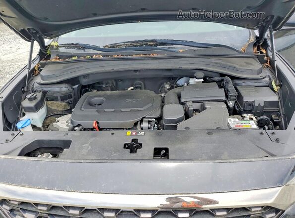 5NMS2CAD3KH017285 2019 HYUNDAI SANTA Black Engine compartment view