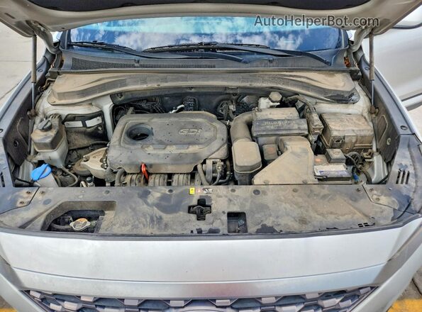 5NMS2CAD3KH119217 2019 HYUNDAI SANTA Silver ძრავის განყოფილების ხედი
