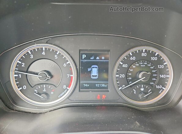 5NMS2CAD3KH119217 2019 HYUNDAI SANTA Silver ხელსაწყოთა პანელის ხედი