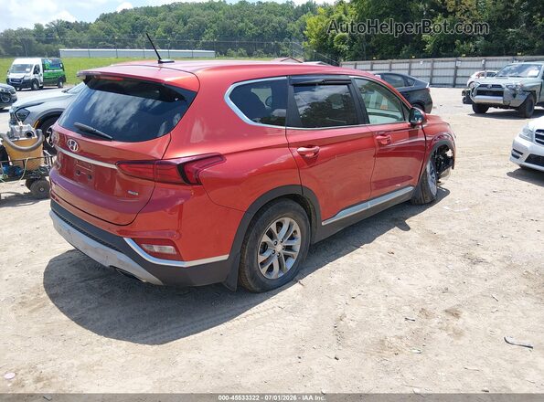 5NMS2CAD3LH138271 2020 HYUNDAI SANTA FE Red Հետևի աջ