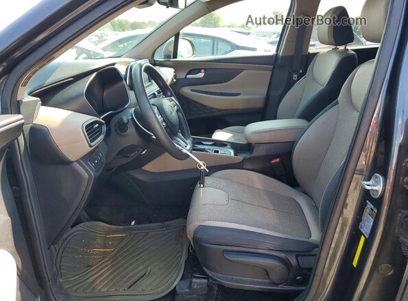 5NMS2CAD3LH186014 2020 HYUNDAI SANTA Gray Front interior view