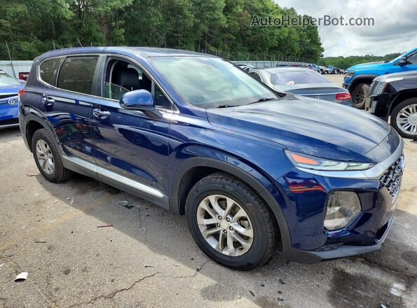 5NMS2CAD4KH113880 2019 HYUNDAI SANTA Blue Передня права чверть