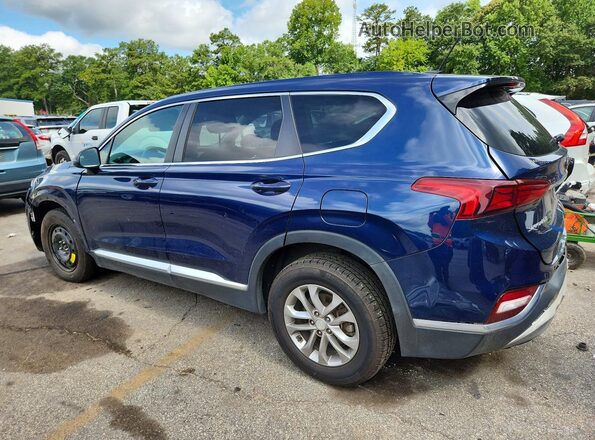 5NMS2CAD4KH113880 2019 HYUNDAI SANTA Blue Задня ліва чверть