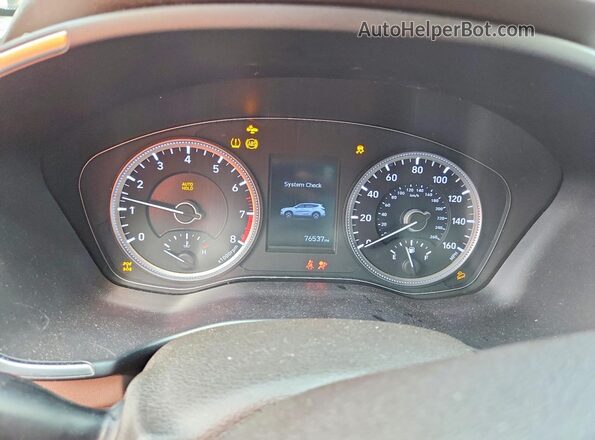 5NMS2CAD4KH113880 2019 HYUNDAI SANTA Blue Вид щитка приладів