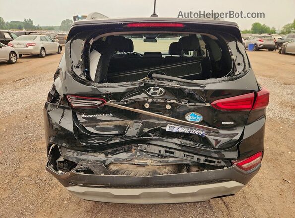 5NMS2CAD4KH121977 2019 HYUNDAI SANTA Black Widok z tyłu