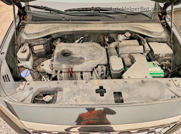 5NMS2CAD4KH121977 2019 HYUNDAI SANTA Black Widok komory silnika