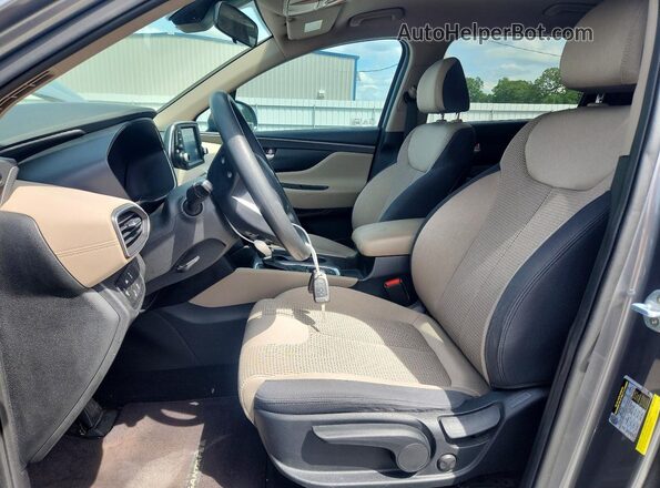 5NMS2CAD7KH023106 2019 HYUNDAI SANTA Gray Вид салону спереду