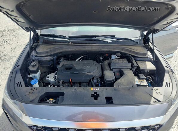 5NMS2CAD7KH023106 2019 HYUNDAI SANTA Gray Вид підкапотного простору
