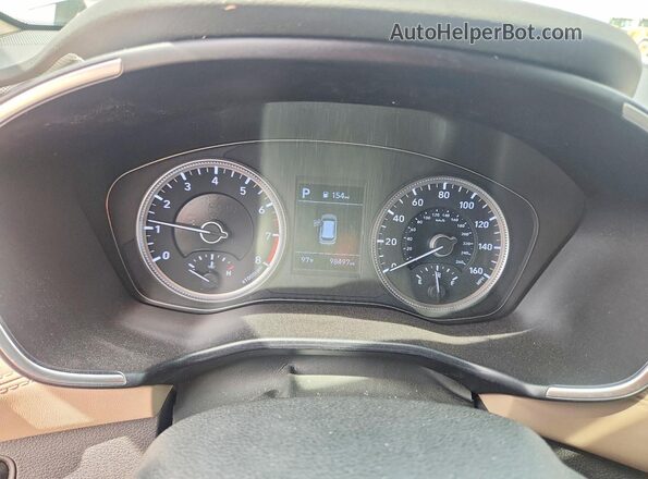 5NMS2CAD7KH023106 2019 HYUNDAI SANTA Gray Вид щитка приладів