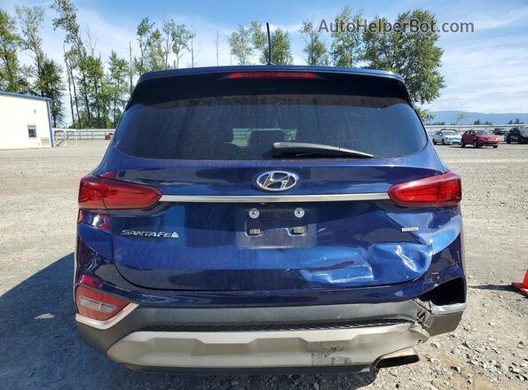 5NMS2CAD7KH110715 2019 HYUNDAI SANTA Blue Widok z tyłu