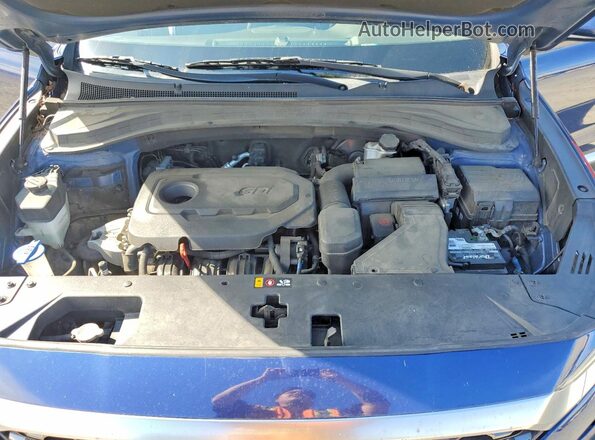 5NMS2CAD7KH110715 2019 HYUNDAI SANTA Blue Widok komory silnika