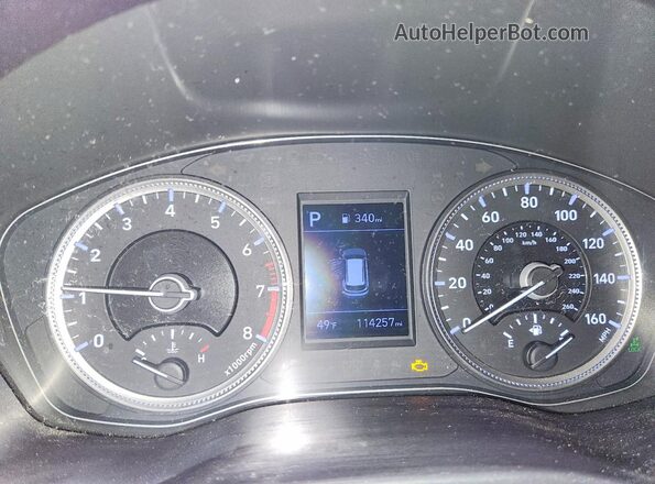 5NMS2CAD7KH123948 2019 HYUNDAI SANTA Бежевый Вид щитка приборов