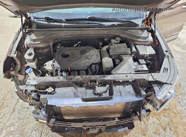 5NMS2CAD7KH123948 2019 HYUNDAI SANTA Бежевый Вид подкапотного пространства