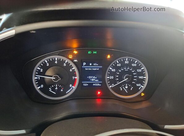 5NMS2CAD7LH194858 2020 HYUNDAI SANTA White Սարքավորումների վահանակի տեսք