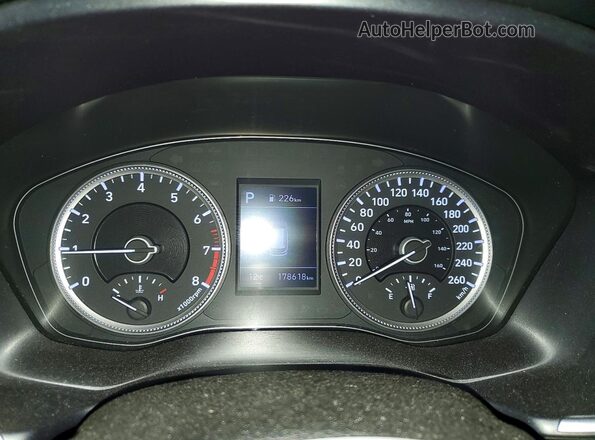 5NMS2CAD8LH209318 2020 HYUNDAI SANTA Blue Вид щитка приладів