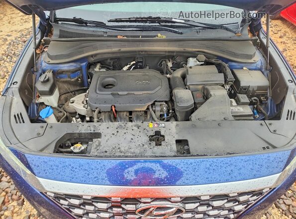 5NMS2CAD9KH013354 2019 HYUNDAI SANTA Blue Սալոնի հետևի տեսք