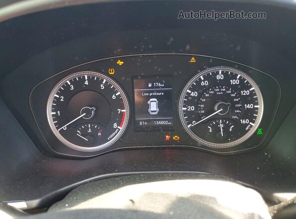 5NMS2CAD9KH128696 2019 HYUNDAI SANTA Silver ხელსაწყოთა პანელის ხედი
