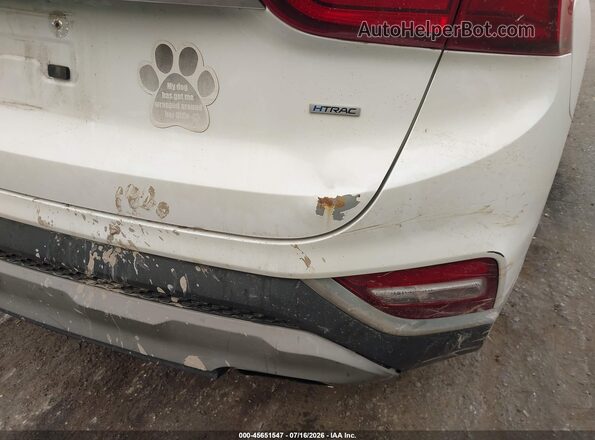 5NMS2CAD9KH132280 2019 HYUNDAI SANTA FE White Սալոնի հետևի տեսք