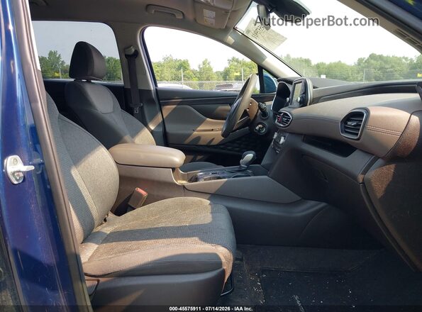5NMS2CADXKH024458 2019 HYUNDAI SANTA FE Синий Вид салона спереди