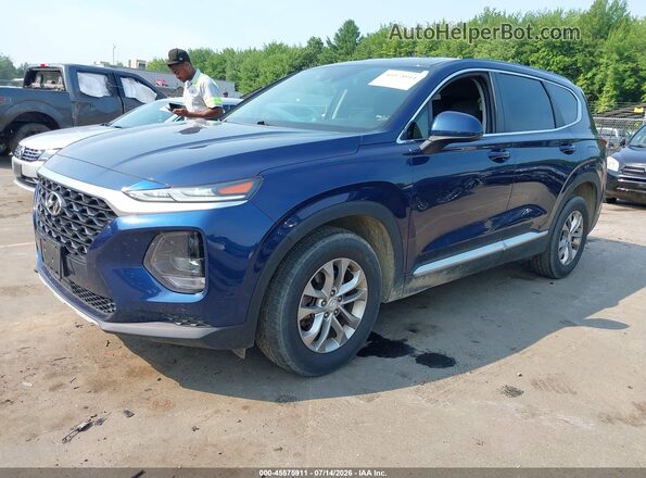 5NMS2CADXKH024458 2019 HYUNDAI SANTA FE Синий Передняя левая четверть