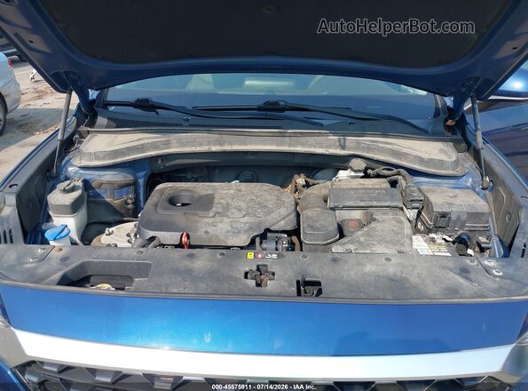 5NMS2CADXKH024458 2019 HYUNDAI SANTA FE Синий Вид сзади