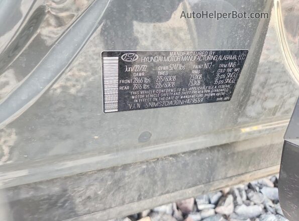 5NMS2DAJ0NH479559 2022 HYUNDAI SANTA Gray VIN կոդի պիտակի տեսք