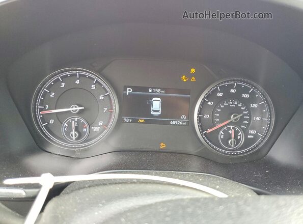 5NMS2DAJ2NH418598 2022 HYUNDAI SANTA Red Սարքավորումների վահանակի տեսք