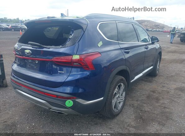 5NMS2DAJ8MH310386 2021 HYUNDAI SANTA FE Blue Trasero derecho