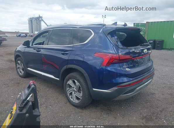 5NMS2DAJ8MH310386 2021 HYUNDAI SANTA FE Blue Trasero izquierdo