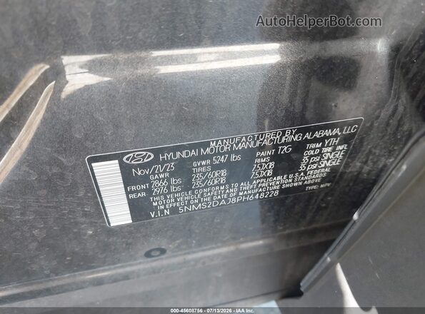 5NMS2DAJ8PH648228 2023 HYUNDAI SANTA FE Gray Engine compartment view